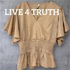 一点物✨LIVE 4 TRUTH ピンクベージュ Vネック チュニック 半袖