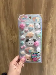 キ*♪様 【本物】犬　動物シール16枚入り肉球シール　　肉球スクイーズ　もちプニ