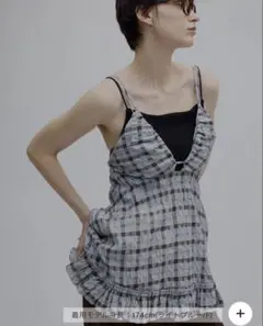 Ameri UNEVENNESS CHECK TUNIC TOPのサムネイル