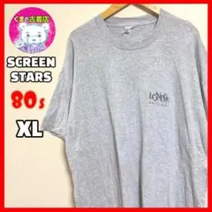 80s USA製 スクリーンスターズ ビンテージTシャツ XL グレーusa古着