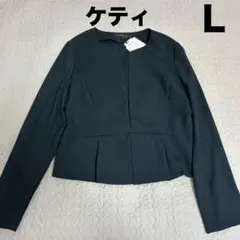 ケティ　ノーカラーペプラムジャケットのサムネイル