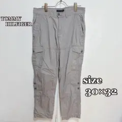 TOMMY HILFIGERカーゴパンツ（30/32）ロールアップ　グレー系