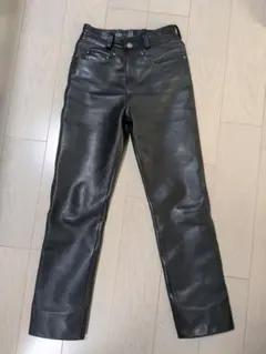 Harley-Davidson ブラックレザーパンツ XS