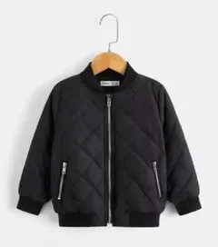 ブラック キルティング ジャケット　shein 黒　アウター　110