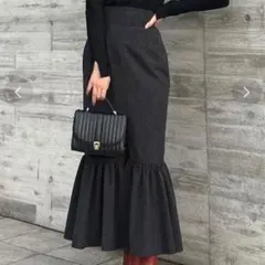 rienda センターラインスリットハイウエストマーメイドスカートのサムネイル