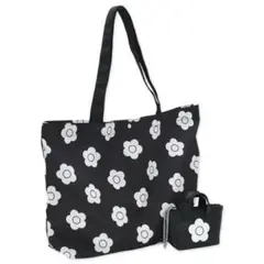 マリークワント　デイジートート付 ポータブルバッグ　黒