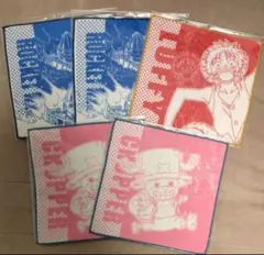 ONE PIECE ルフィ＆チョッパー＆ロケットマン ミニタオル５枚　非売品