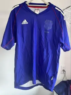 adidas 青 半袖サッカーユニフォームシャツ