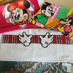 ミニーマウス・ミッキーマウス タオル３枚セット