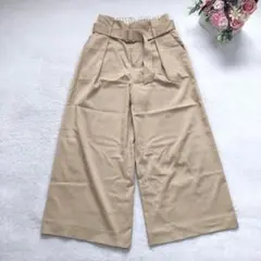 Lope 寬褲 褲子 簡約 腰帶 休閒 可愛 S