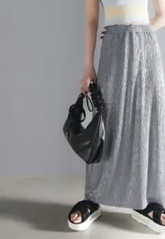 milly bilet Iライン ロングスカート シルバーのサムネイル