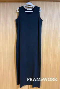 美品】【2025SS】FRAMeWORK トリコットタンクドレス 36 黒 - メルカリ