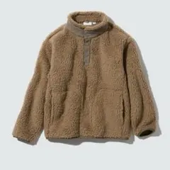 UNIQLO フリースプルオーバー 120 ブラウン 男女兼用　ユニセックス