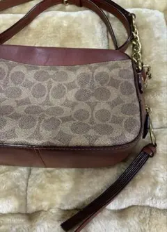 コーチ　ショルダーバッグ　カメラバッグ　チェーン　シグネチャー　保存袋付