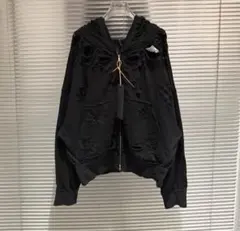LATUI ATELIER ROISE ダメージ加工 パーカー　フーディ LATUI ATELIER ROISE ダメージ加工 パーカー フーディ - メルカリ