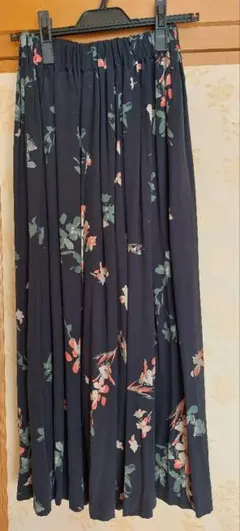 SACRA フラワープリント フレアスカート 36