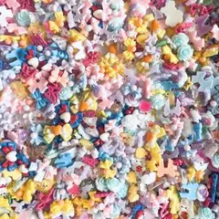 【50個】アソート　ネイルパーツ　キャラクター　リボン　デコパーツ まとめ売り