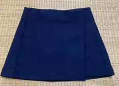 ユニクロ　厚手巻きスカート　濃紺　ミニスカートのサムネイル