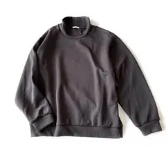 GU ダブルフェイスビッグオフタートルネックプルオーバー　S グレー