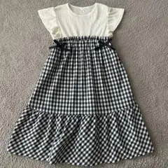 ギンガムチェック 半袖ワンピース