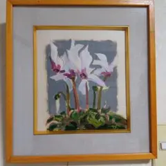 Limited 絵画 art リナリア 金魚草 花の絵 vintage 美術品 - メルカリ
