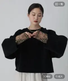 レプシィム　袖切り替えプルオーバー