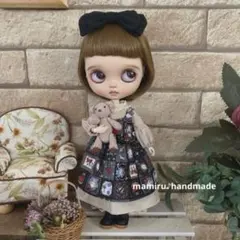 ネオブライスアウトフィット♡ナチュラルカラーのパフワンピ＆エプロンセット♪