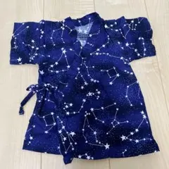 星座柄 ネイビー甚平セット 80cm