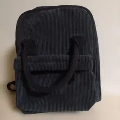 コーデュロイ バックパック ダークグレー隠れお洒落人気上昇商品。