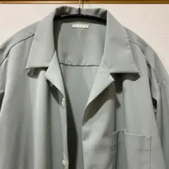 GU メンズ　シャツブルゾン　モスグリーン　L