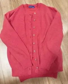 赤色カーディガン　半袖ニット　アンサンブル
