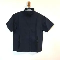 メルローズ　MELROSE　en FAMILLE　半袖　シャツ　ジャケット　紺のサムネイル