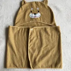 フード付きタオル 動物デザイン 茶色　　柴犬