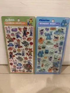 ズートピア・モンスターズインク ボンボンドロップシール　2点セット [正規品]
