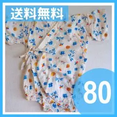 80サイズ　甚平　男の子　花火　まつり