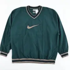 希少 3XL ナイキ プルオーバー ゲームシャツ グリーン リブライン AIR