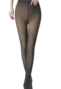 [Allanve] 透け感タイツ ストッキング【裏起毛タイツ・伸縮性 美脚】