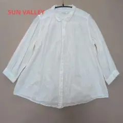 SUN VALLEY 長袖シャツ ホワイトアイボリー Mサイズのサムネイル