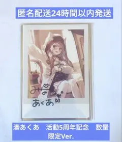 湊あくあ　活動5周年記念　タペストリー　陰キャ証明書　チェキ風ブロマイドカード 湊あくあ 活動5周年記念 タペストリー 陰キャ証明書 チェキ風