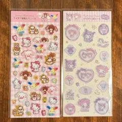 サンリオキャラクターズ ラメ入り樹脂もりシール すりガラス風シール 平成 セット