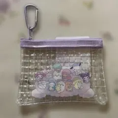 しろたん サンリオ カラビナ付きミニメッシュポーチ　キャンドゥのサムネイル