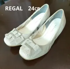 REGAL リボン付きパンプス 24cm