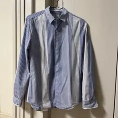 417 ÉDIFICE 青白ストライプ長袖シャツ