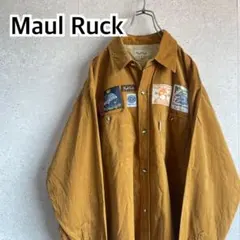 オールド ヴィンテージ maul ruckワッペン コーデュロイ 長袖シャツ