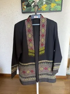 ◯タイスタイル、エスニック刺繍、　　 ロング羽織り、Ｄタイプ