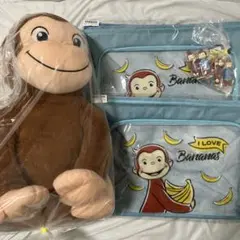 おさるのジョージ　プライズまとめ売り　収納ボックス　ぬいぐるみ　プチフィギュア