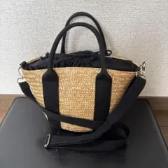 grove かごバッグ ショルダー紐付き