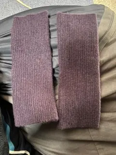 UNIQLO スフレヤーンニットアームウォーマー ダークパープル 新品