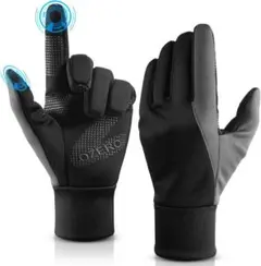 手袋 メンズ スマホ対応 防寒 冬 ランニンググローブ [滑り止めつき］