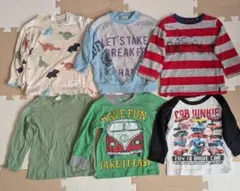子ども服 まとめ売り 長袖 Tシャツ 6枚セット 80cm